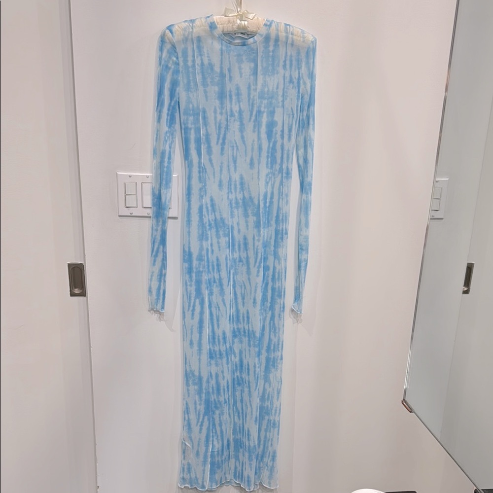 Mango Blue Long Sleeve Bodycon Dress